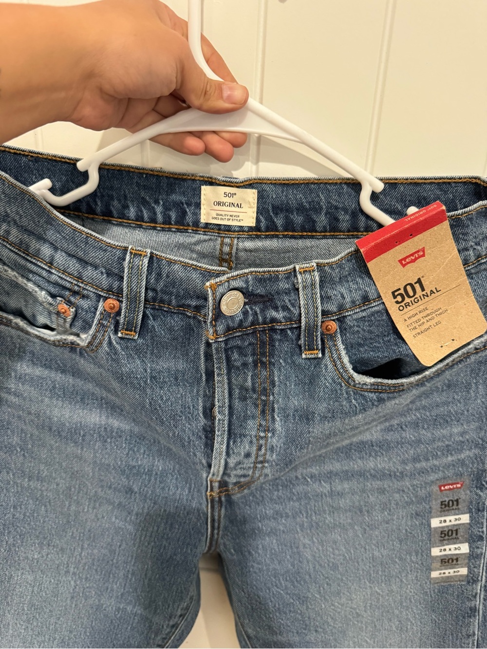 Levi's 501 Original Women's Light Blue Straight Leg Jeans